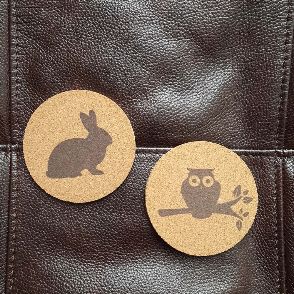 Bunny and Owl Coaster Set